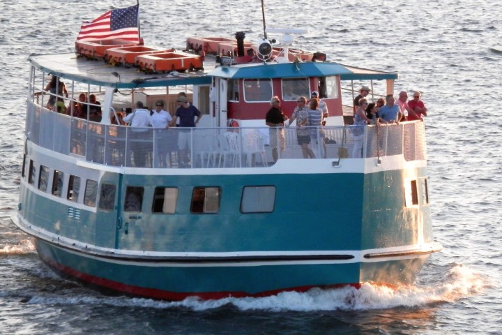 a small boat in a body of water