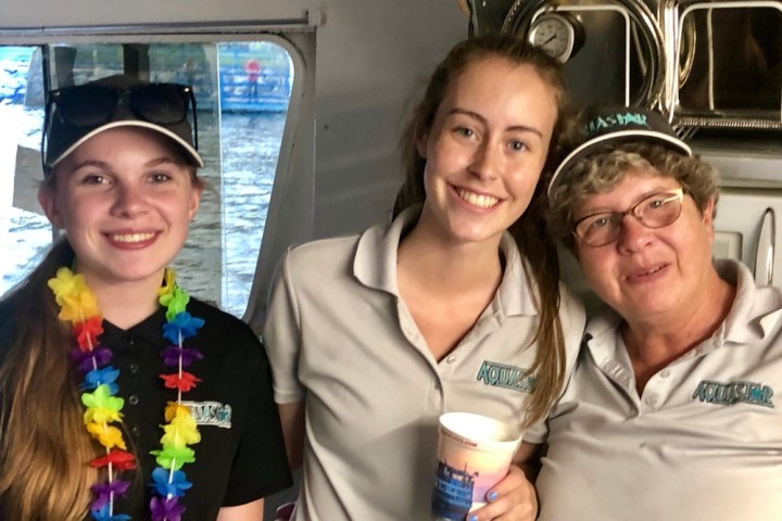 a group of people posing for the camera